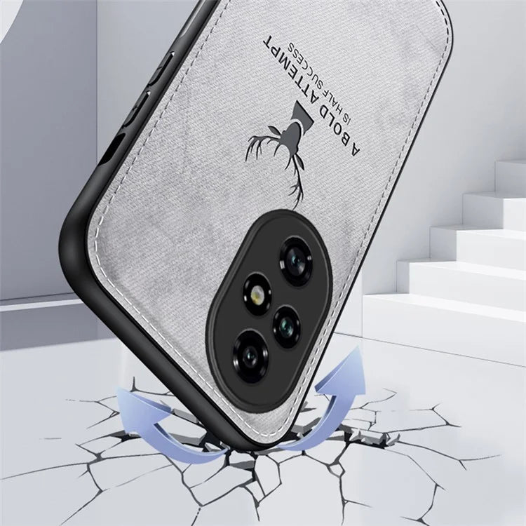 For Honor 200 Pro 5G Case Leather Back Soft Texture Deer Pattern Phone Cover