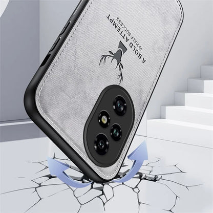 For Honor 200 Pro 5G Case Leather Back Soft Texture Deer Pattern Phone Cover