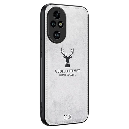 For Honor 200 Pro 5G Case Leather Back Soft Texture Deer Pattern Phone Cover