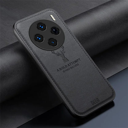 For vivo X100s 5G Case Deer Pattern Leather+PC+TPU Protective Phone Cover