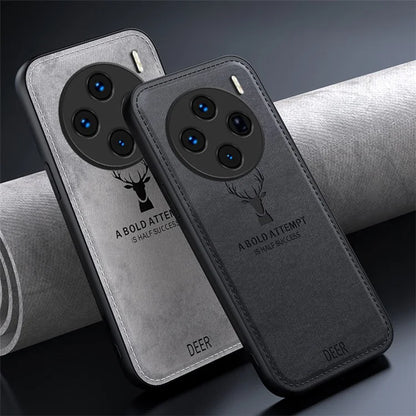 For vivo X100s 5G Case Deer Pattern Leather+PC+TPU Protective Phone Cover