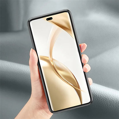 For Honor 200 Pro 5G Case Wood Texture Leather Coated TPU Phone Protective Cover
