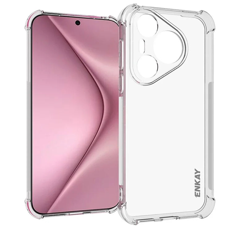 ENKAY HAT PRINCE For Huawei Pura 70 Clear Case Anti-Drop Corners Protection TPU Phone Cover