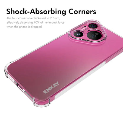 ENKAY HAT PRINCE For Huawei Pura 70 Clear Case Anti-Drop Corners Protection TPU Phone Cover