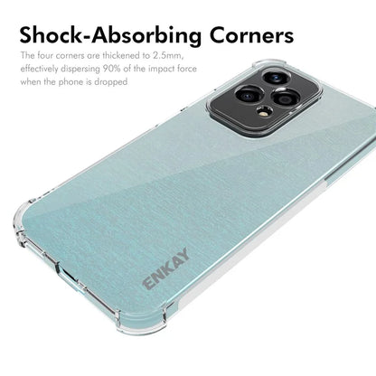 ENKAY HAT PRINCE For Honor 200 Lite Case Thickened Corners Clear TPU Phone Cover