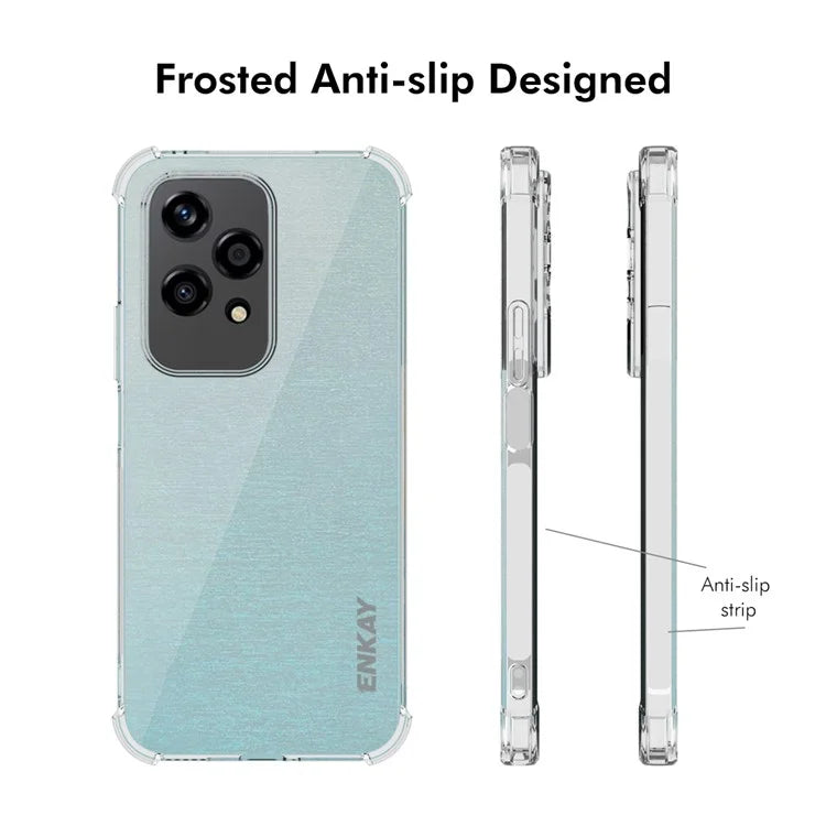 ENKAY HAT PRINCE For Honor 200 Lite Case Thickened Corners Clear TPU Phone Cover