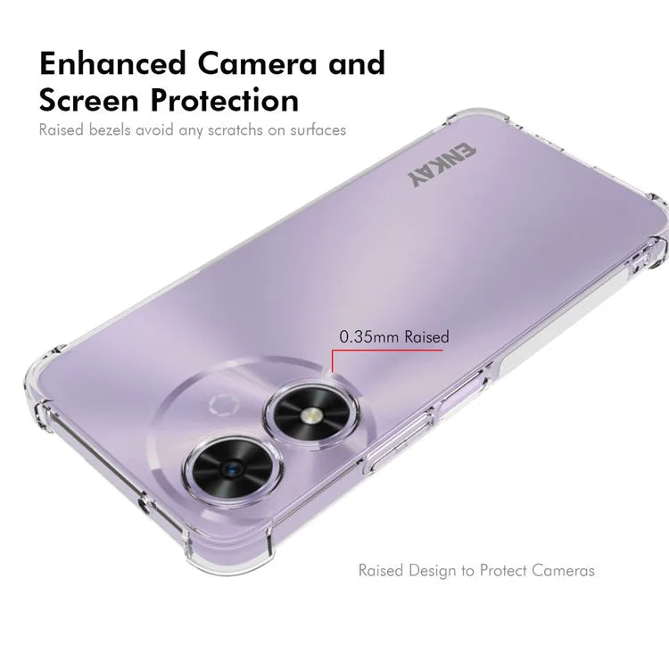 ENKAY HAT PRINCE For Honor Play 50 / Play 50m Case Reinforced Corners Clear TPU Phone Cover