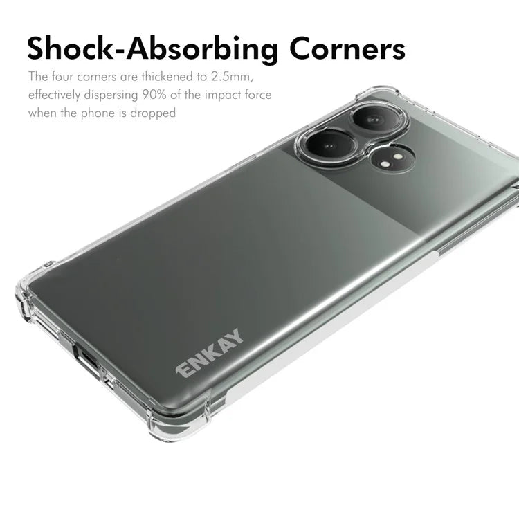 ENKAY HAT PRINCE For Realme GT Neo6 SE 5G Case Non-Slip Side Edge TPU Clear Phone Cover