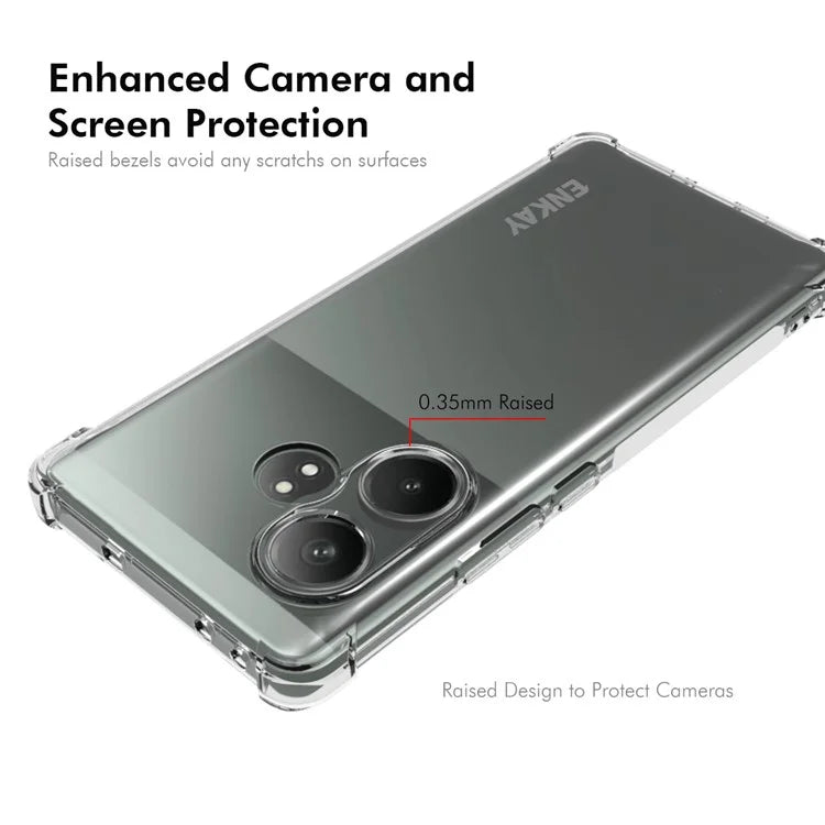 ENKAY HAT PRINCE For Realme GT Neo6 SE 5G Case Non-Slip Side Edge TPU Clear Phone Cover