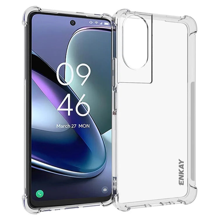ENKAY HAT PRINCE For TCL 50 5G Case Clear TPU Phone Cover Shockproof Corners