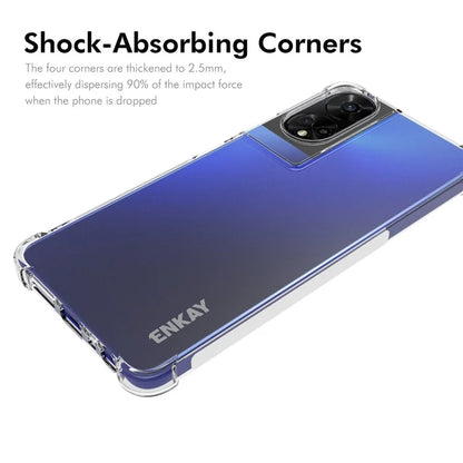 ENKAY HAT PRINCE For TCL 50 5G Case Clear TPU Phone Cover Shockproof Corners