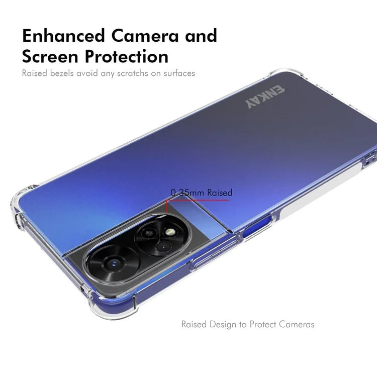 ENKAY HAT PRINCE For TCL 50 5G Case Clear TPU Phone Cover Shockproof Corners