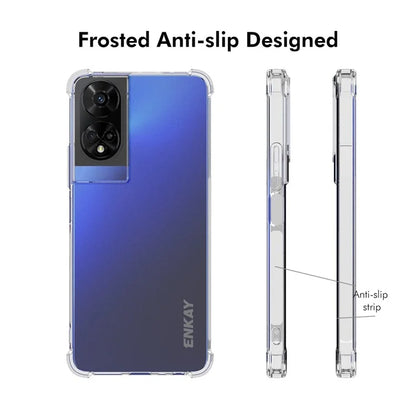 ENKAY HAT PRINCE For TCL 50 5G Case Clear TPU Phone Cover Shockproof Corners