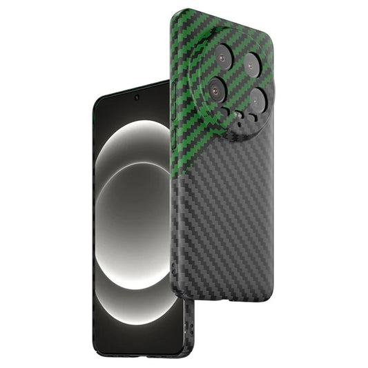 For Xiaomi 14 Ultra Phone Case PC Back Cover Splicing Carbon Fiber Texture