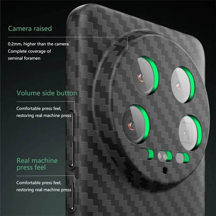 For Xiaomi 14 Ultra Phone Case PC Back Cover Splicing Carbon Fiber Texture