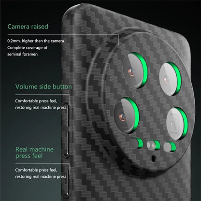 For Xiaomi 14 Ultra Phone Case PC Back Cover Splicing Carbon Fiber Texture
