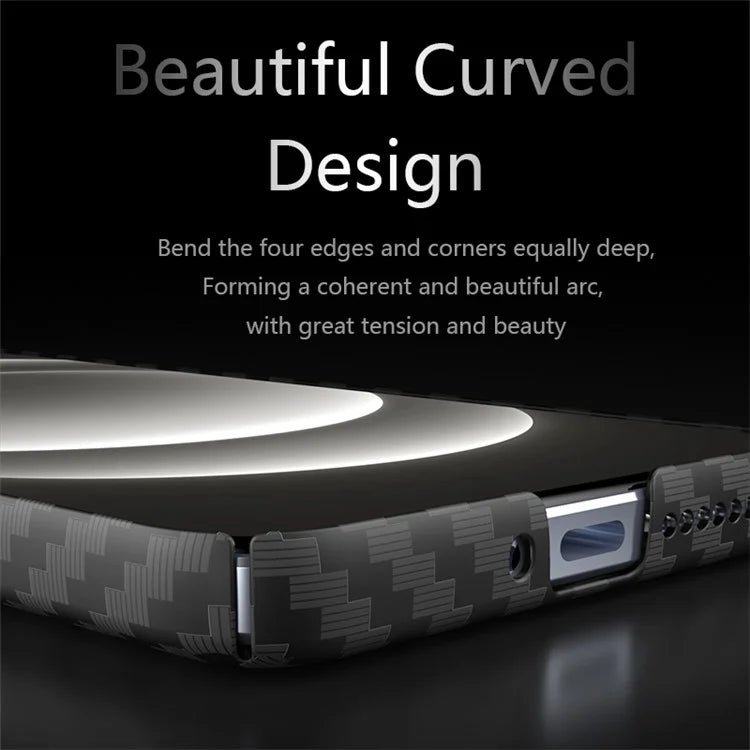 For Xiaomi 14 Ultra Phone Case PC Back Cover Splicing Carbon Fiber Texture
