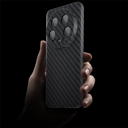 For Xiaomi 14 Ultra Phone Case PC Back Cover Splicing Carbon Fiber Texture