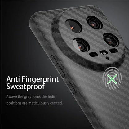 For Xiaomi 14 Ultra Phone Case PC Back Cover Splicing Carbon Fiber Texture