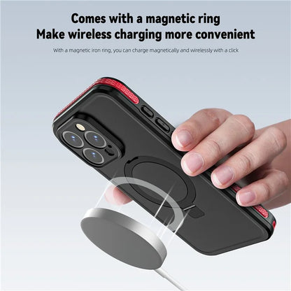 TB For iPhone 15 Pro Max Case IP68 Waterproof Dustproof Shockproof Phone Cover with Magnetic Kickstand
