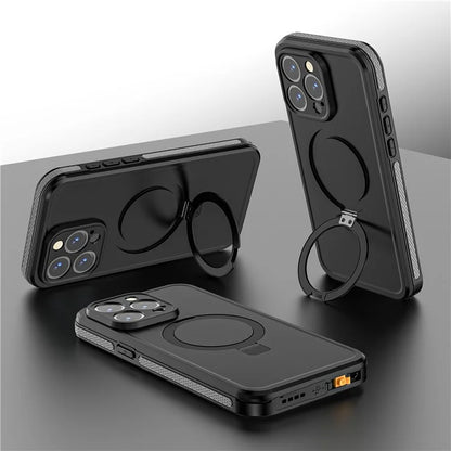 TB For iPhone 15 Pro IP68 Waterproof Case Kickstand Magnetic Phone Cover