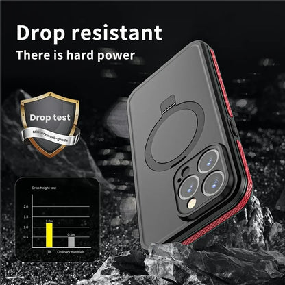 TB For iPhone 15 Pro IP68 Waterproof Case Kickstand Magnetic Phone Cover