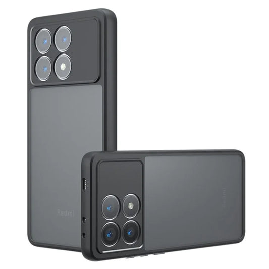 For Xiaomi Poco F6 Pro 5G / Redmi K70 5G / K70 Pro 5G Wholesale Case Skin-Touch TPU+PC Matte Phone Shell, Transparent Black