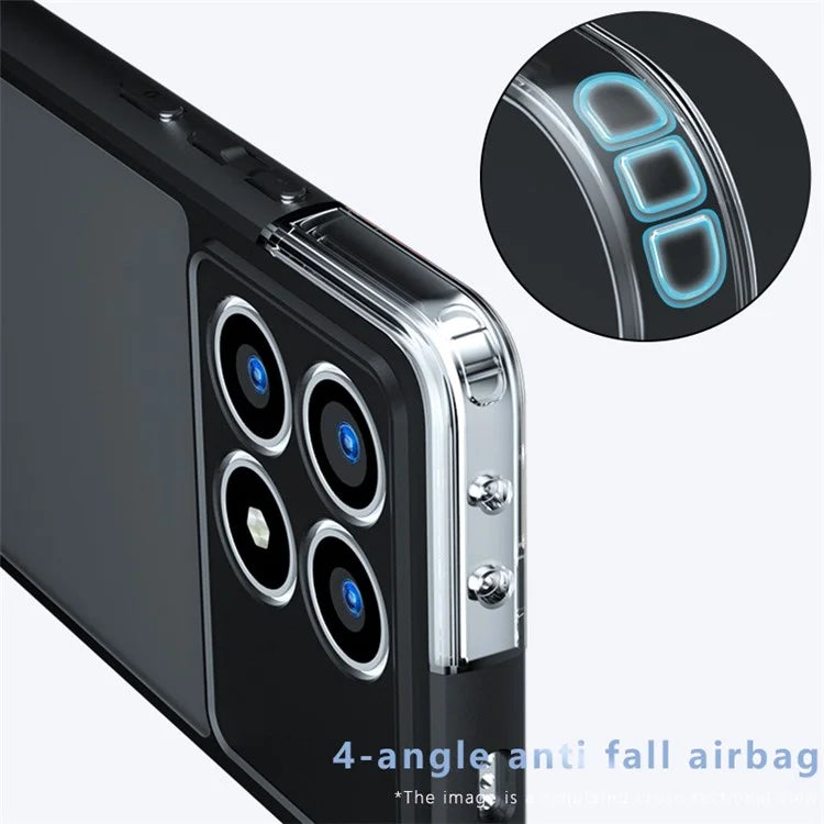 For Xiaomi Poco F6 Pro 5G / Redmi K70 5G / K70 Pro 5G Wholesale Case Skin-Touch TPU+PC Matte Phone Shell, Transparent Black