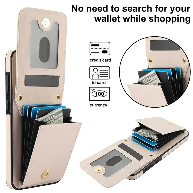 For Samsung Galaxy A55 5G Card Slots Case Rhombus Leather + TPU Phone Cover with Crossbody Strap