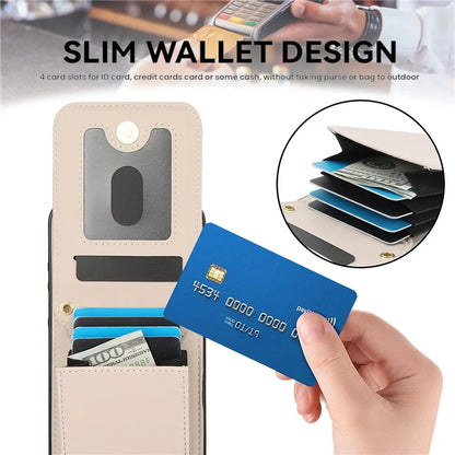 For Samsung Galaxy A55 5G Card Slots Case Rhombus Leather + TPU Phone Cover with Crossbody Strap