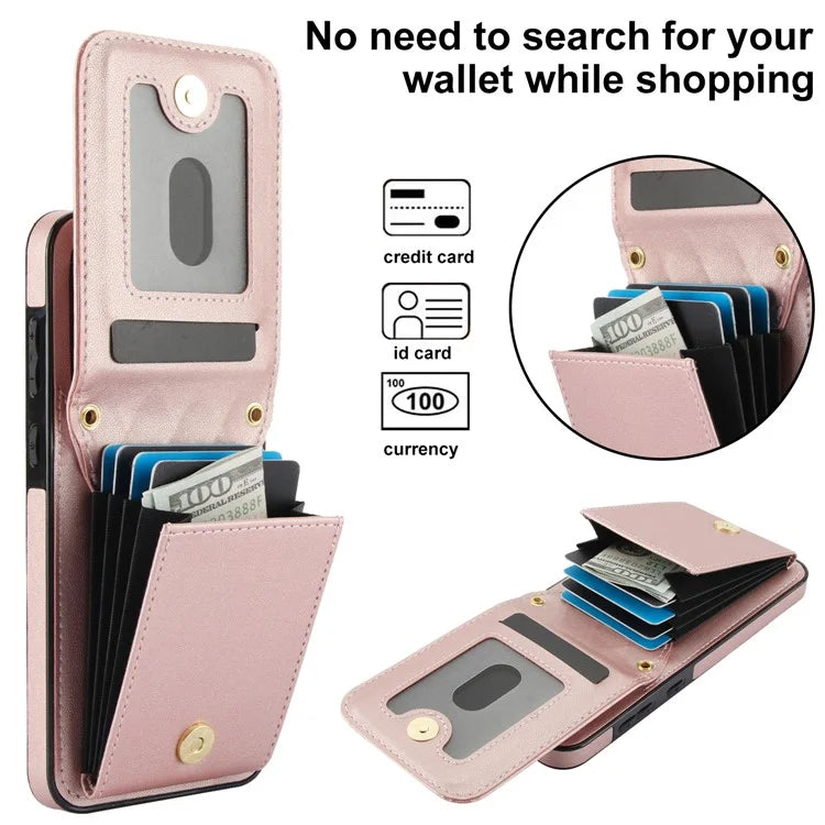 For Samsung Galaxy A55 5G Card Slots Case Rhombus Leather + TPU Phone Cover with Crossbody Strap