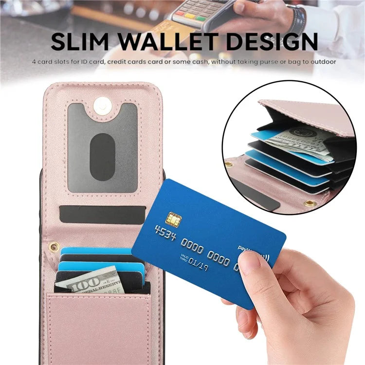 For Samsung Galaxy A55 5G Card Slots Case Rhombus Leather + TPU Phone Cover with Crossbody Strap