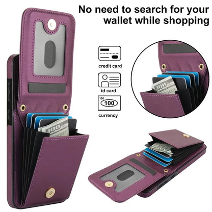 For Samsung Galaxy A55 5G Card Slots Case Rhombus Leather + TPU Phone Cover with Crossbody Strap