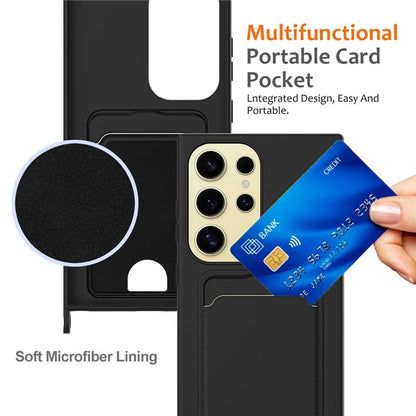 For Samsung Galaxy S23 Ultra Case with Lanyard Card Slot Liquid Silicone Phone Cover