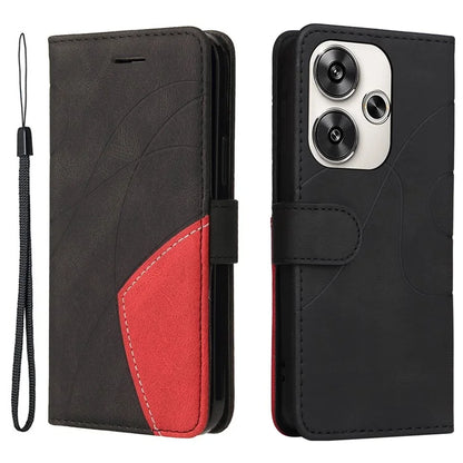 KT Leather Series-1 For Xiaomi Redmi Turbo 3 5G / Poco F6 5G Case Leather Phone Cover Color Splicing
