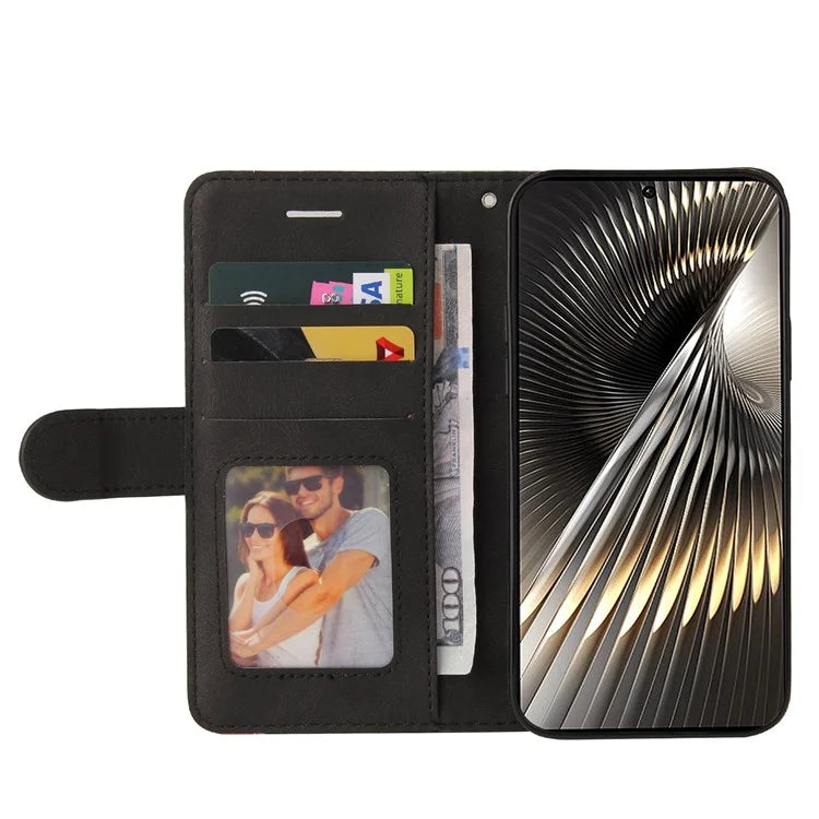 KT Leather Series-1 For Xiaomi Redmi Turbo 3 5G / Poco F6 5G Case Leather Phone Cover Color Splicing