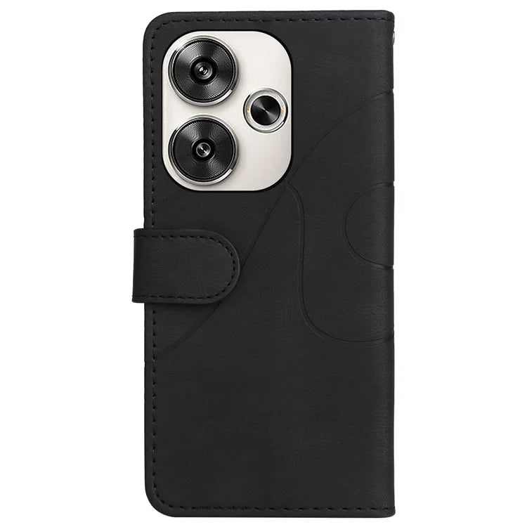KT Leather Series-1 For Xiaomi Redmi Turbo 3 5G / Poco F6 5G Case Leather Phone Cover Color Splicing
