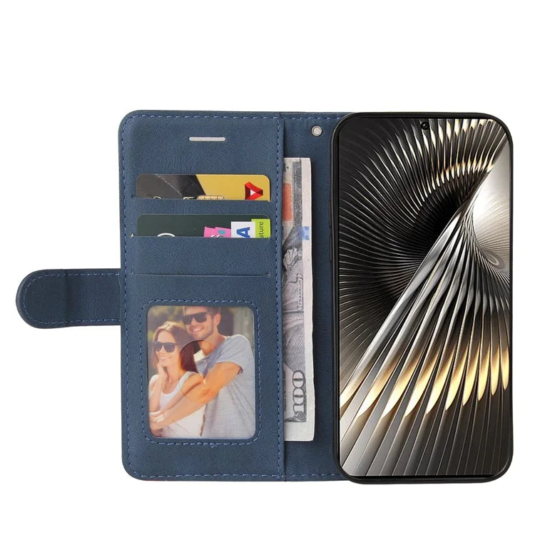 KT Leather Series-1 For Xiaomi Redmi Turbo 3 5G / Poco F6 5G Case Leather Phone Cover Color Splicing