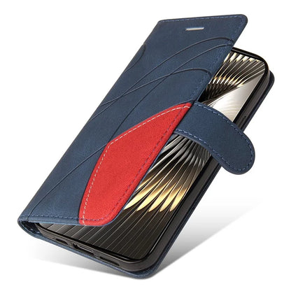 KT Leather Series-1 For Xiaomi Redmi Turbo 3 5G / Poco F6 5G Case Leather Phone Cover Color Splicing