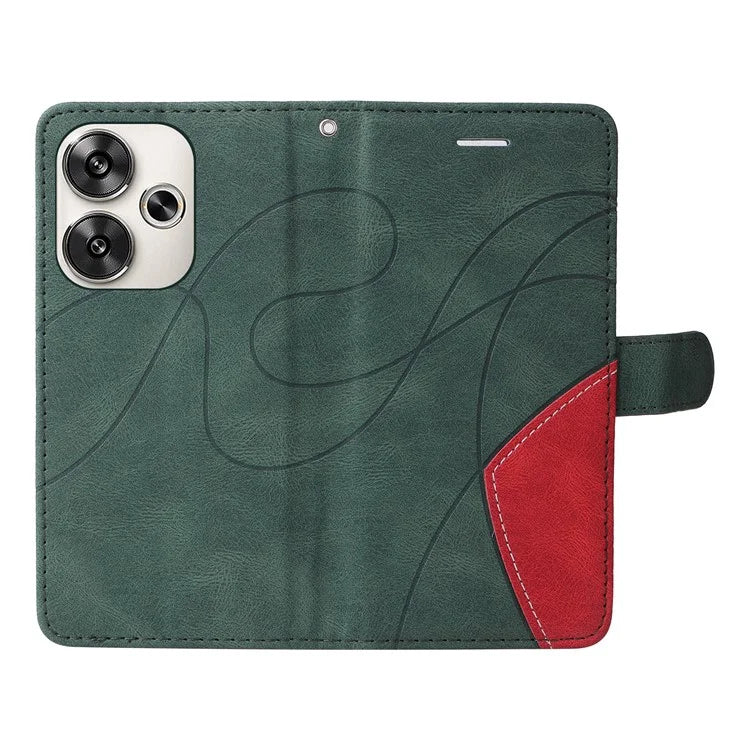 KT Leather Series-1 For Xiaomi Redmi Turbo 3 5G / Poco F6 5G Case Leather Phone Cover Color Splicing