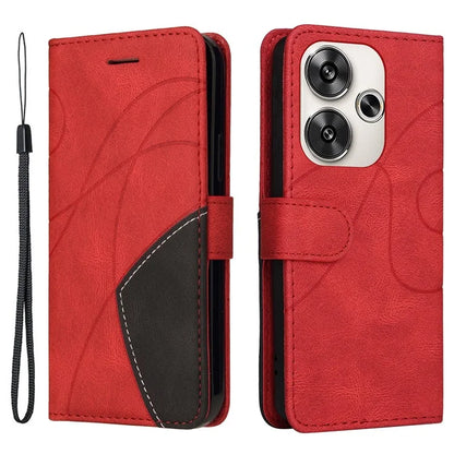 KT Leather Series-1 For Xiaomi Redmi Turbo 3 5G / Poco F6 5G Case Leather Phone Cover Color Splicing