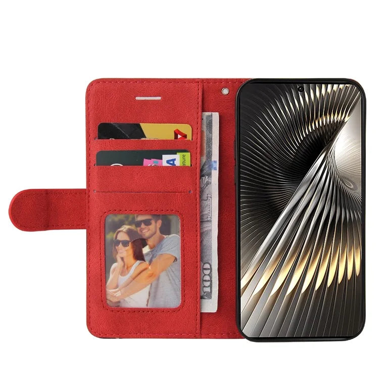 KT Leather Series-1 For Xiaomi Redmi Turbo 3 5G / Poco F6 5G Case Leather Phone Cover Color Splicing