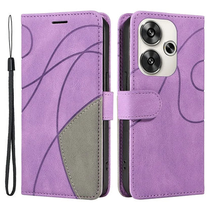 KT Leather Series-1 For Xiaomi Redmi Turbo 3 5G / Poco F6 5G Case Leather Phone Cover Color Splicing