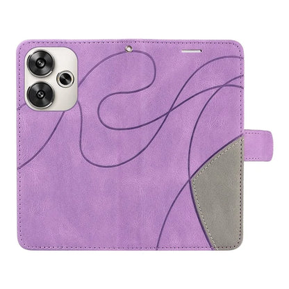 KT Leather Series-1 For Xiaomi Redmi Turbo 3 5G / Poco F6 5G Case Leather Phone Cover Color Splicing
