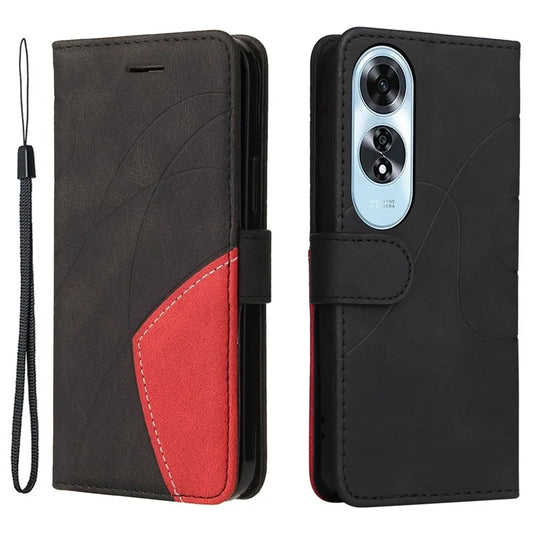 KT Leather Series-1 For Oppo A60 4G Case Wallet Color Splicing Leather Phone Cover