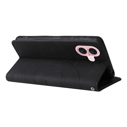 KT Leather Series-1 For iPhone 16 Case Color Splicing Wallet PU Leather Phone Cover