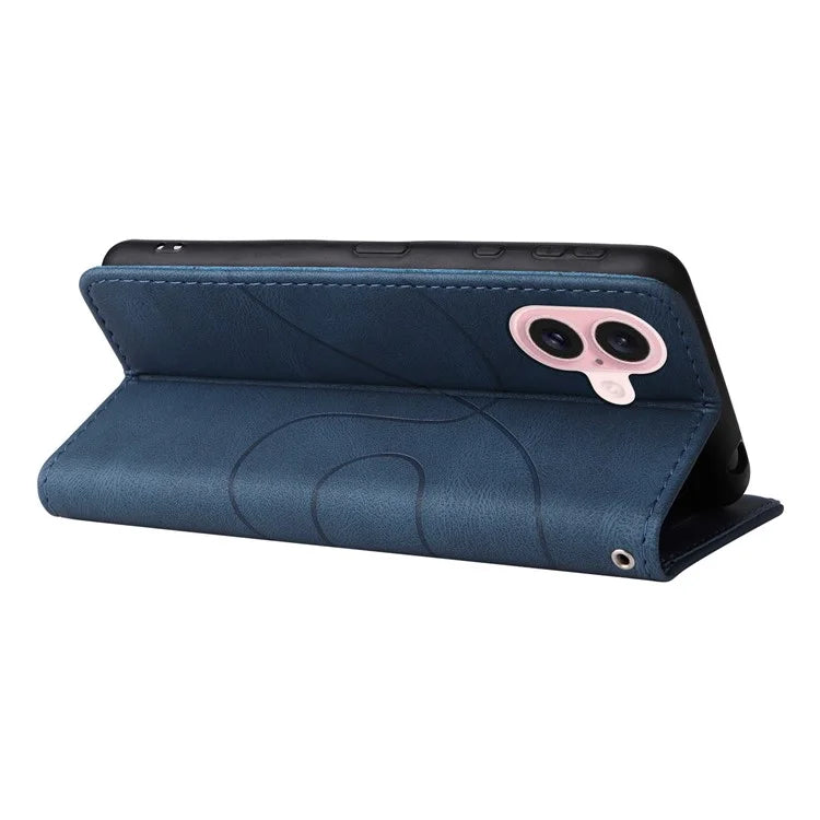KT Leather Series-1 For iPhone 16 Case Color Splicing Wallet PU Leather Phone Cover