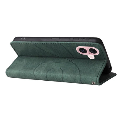 KT Leather Series-1 For iPhone 16 Case Color Splicing Wallet PU Leather Phone Cover