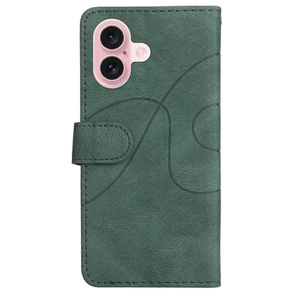 KT Leather Series-1 For iPhone 16 Case Color Splicing Wallet PU Leather Phone Cover