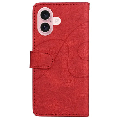 KT Leather Series-1 For iPhone 16 Case Color Splicing Wallet PU Leather Phone Cover